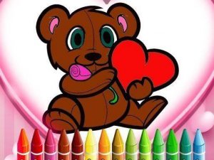 Animals Valentine Coloring Online Game
