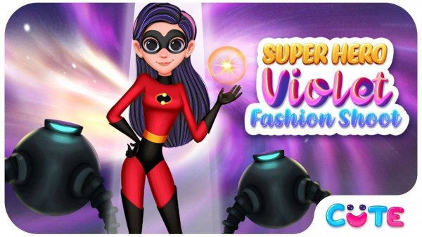 Superhero Violet Fashion Shoot Online Game
