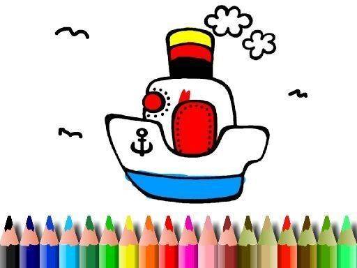 BTS Boat Coloring Online Game