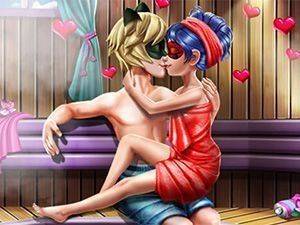 Dotted Girl Sauna Flirting Online Game