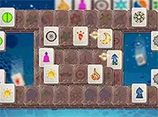 Symbolic Mahjong Solitaire Puzzle Game